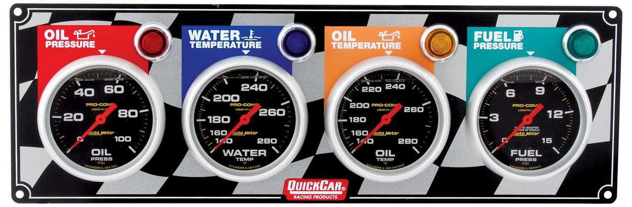 (image for) Pro Comp 4 Gauge Panel Liquid